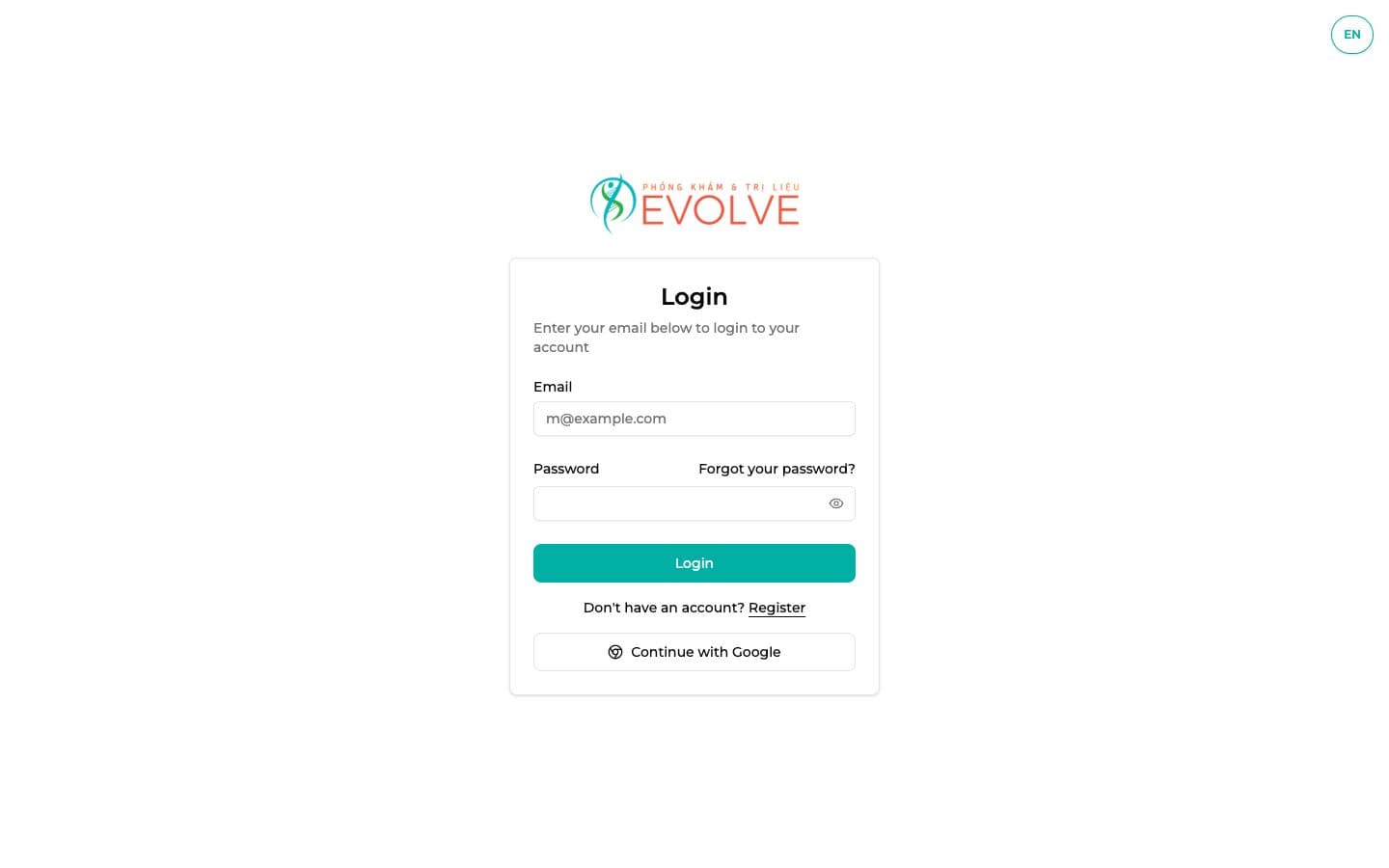 Evolve Clinic: Xây dựng
