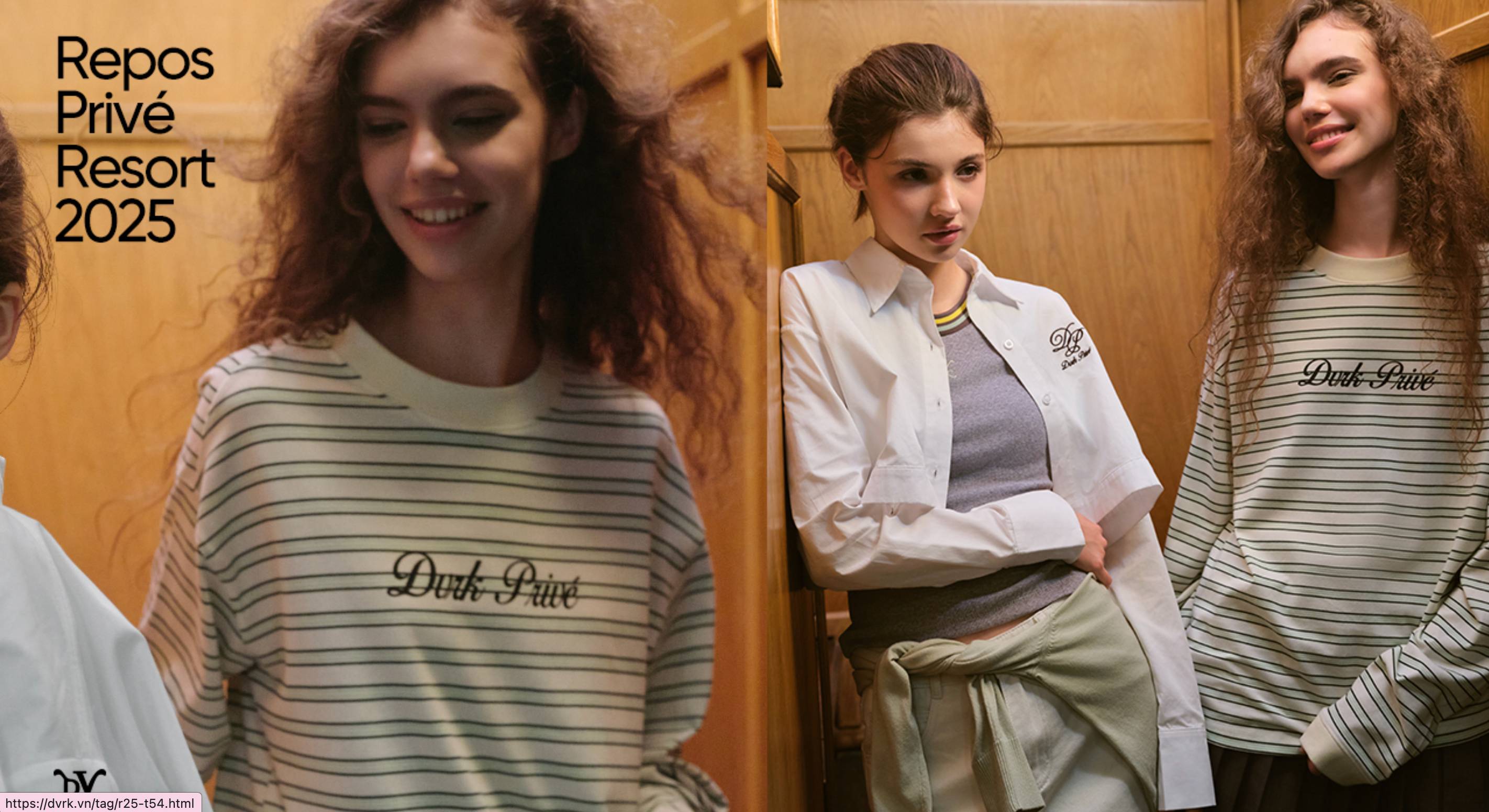 Fashion campaign image for DVRK featuring models in their clothing line.